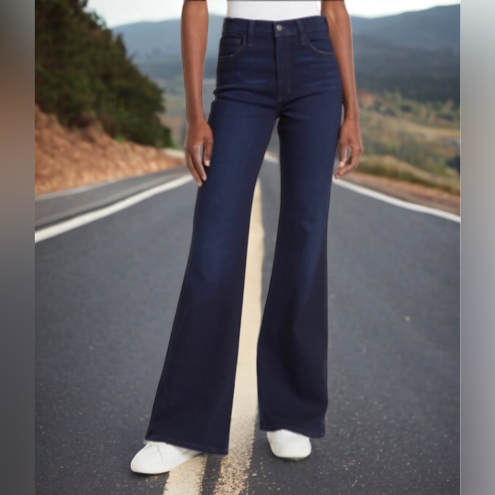 Joes Jeans Flare mid rise spandex SZ 28 Teya Rich Dark Blue -only wore once